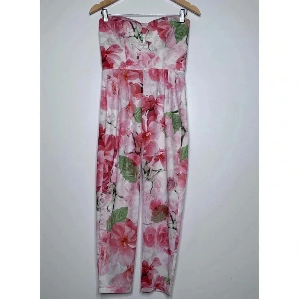 Shakuhachi REVOLVE Strapless Midsummer Nights Floral Jumpsuit Size XS - Picture 8 of 11